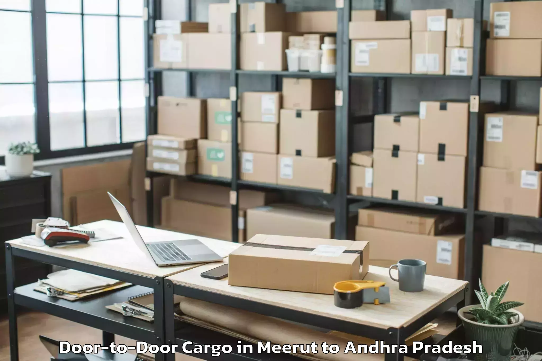 Affordable Meerut to Denkada Door To Door Cargo